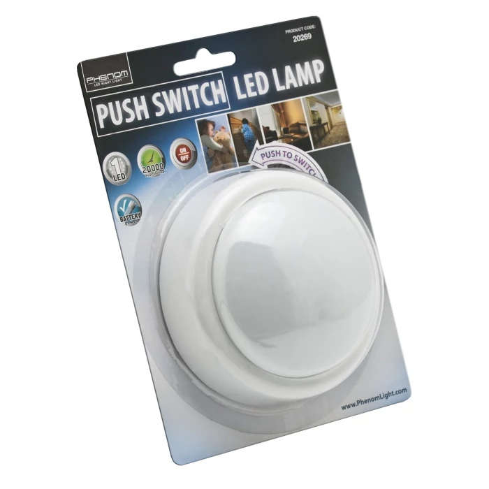 Nyomógombos lámpa, átmérő: 10 cm