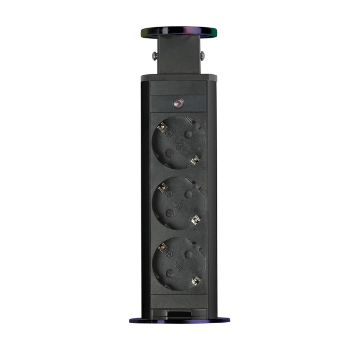 Rejtett elosztó, 3-as, szálcsiszolt titán fekete