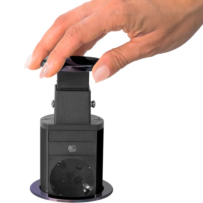 Rejtett elosztó, 3-as, szálcsiszolt titán fekete