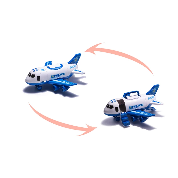 Rendőrautó szállító játék repülőgép