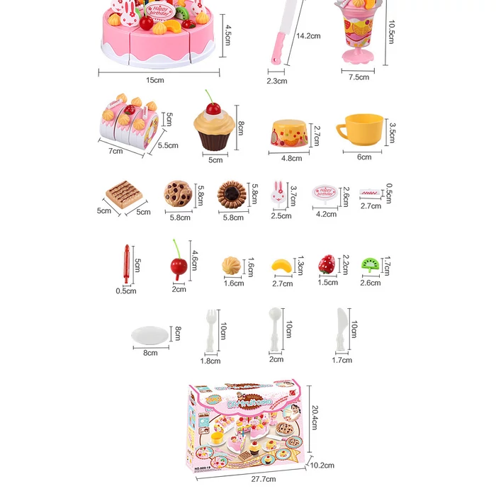 75 részes születésnapi zsúrkészlet (pink)