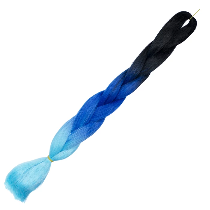 Szintetikus hajfonat (fekete-sötétkék-égkék)