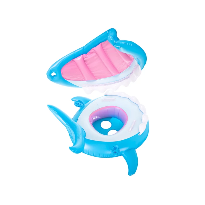 Felfújható úszógumi tetővel (cápa)