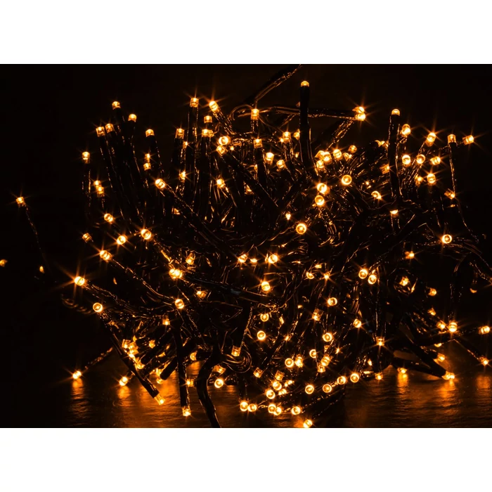 LED lámpák fénylánc 10m 100LED - meleg fehér