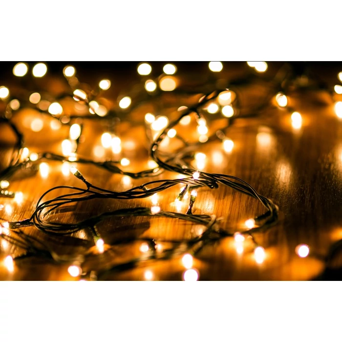 LED lámpák fénylánc 10m 100LED - meleg fehér