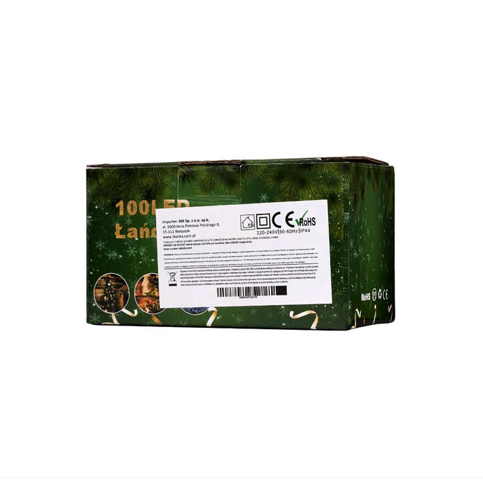 LED lámpák fénylánc 10m 100LED - meleg fehér