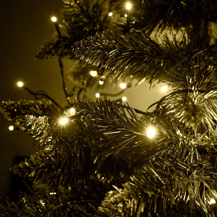 LED lámpák fénylánc 10m 100LED - meleg fehér