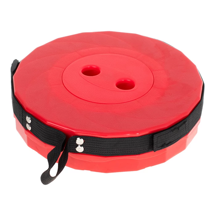 Összecsukható teleszkópos kempingszék zsámoly - piros