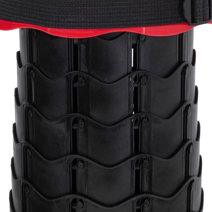 Összecsukható teleszkópos kempingszék zsámoly - piros