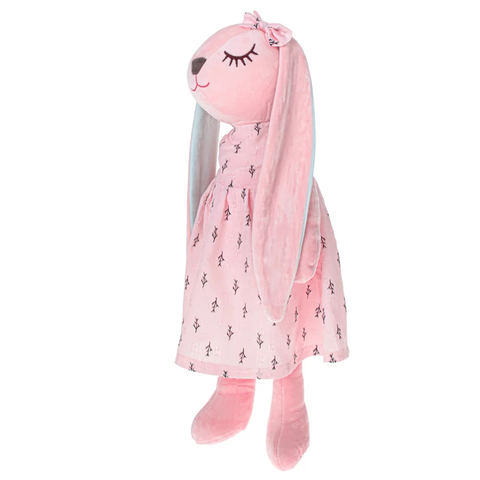 Plüss nyúl kabalafigura rózsaszín 52cm