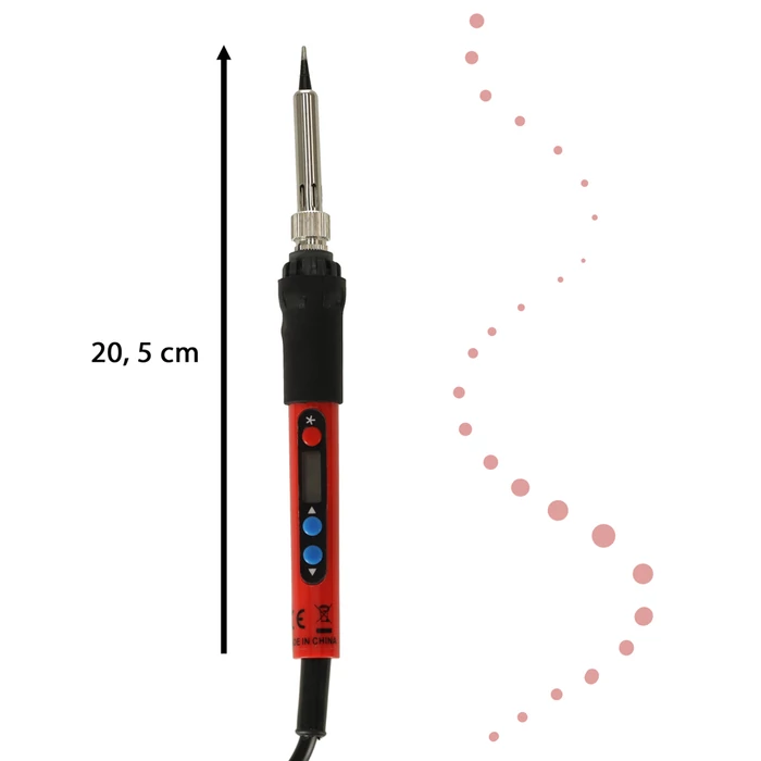 Ellenállásos forrasztópáka - hőmérséklet-szabályozás LCD kijelző - 80W
