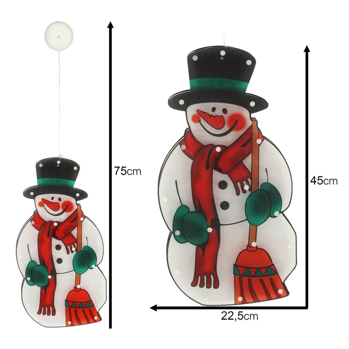 LED függőfények hóember dekoráció 45cm