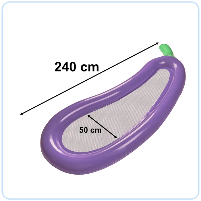 Felfújható hálós matrac 240 cm - padlizsán