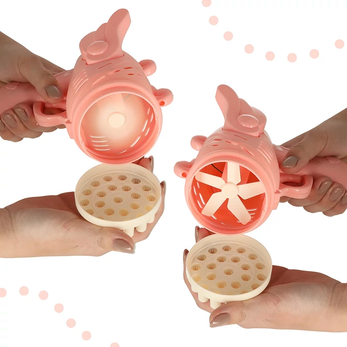 Szappanbuborék fújó pisztoly szárnyakkal - rózsaszín