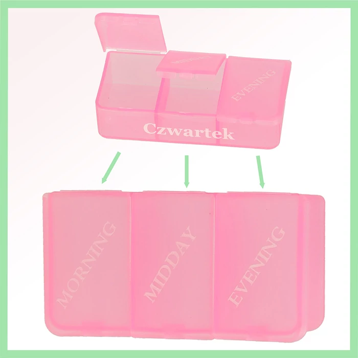 Tabletta doboz szervező konténer 7 napos - álló