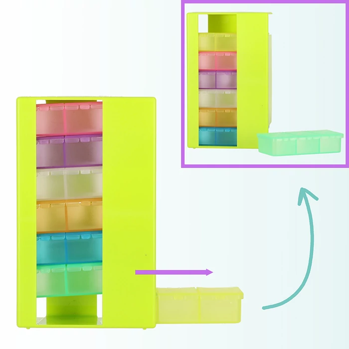 Tabletta doboz szervező konténer 7 napos - álló