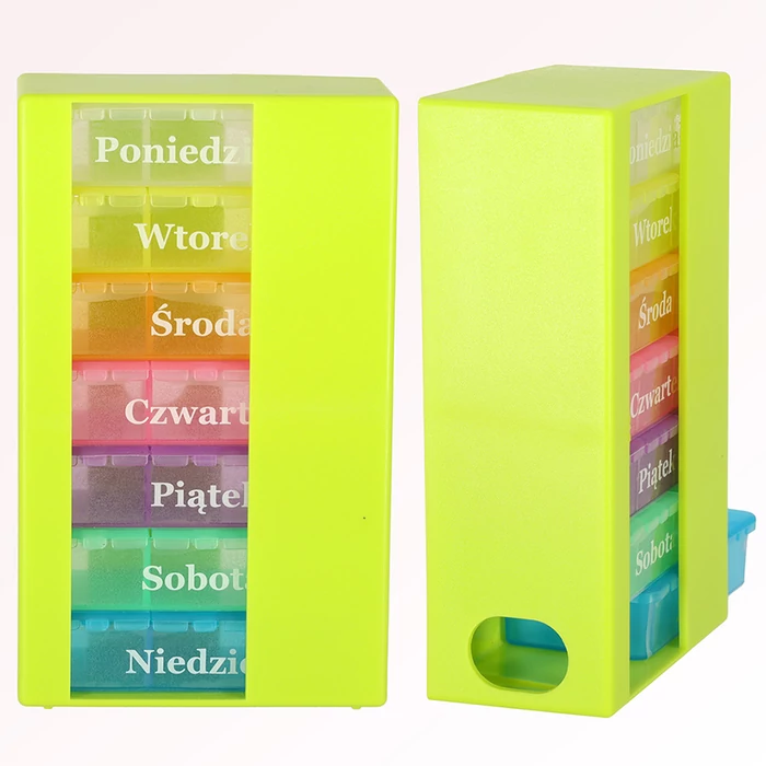 Tabletta doboz szervező konténer 7 napos - álló