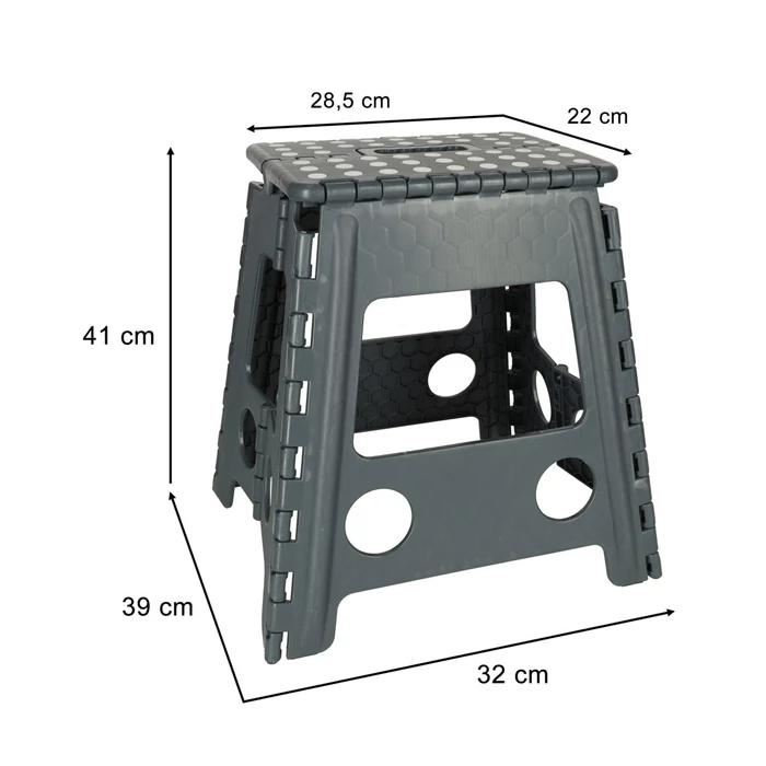 Csúszásmentes összecsukható szék 39cm sötétszürke