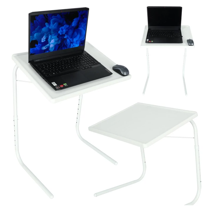 Laptop asztal összecsukható 52 x 40 cm fehér