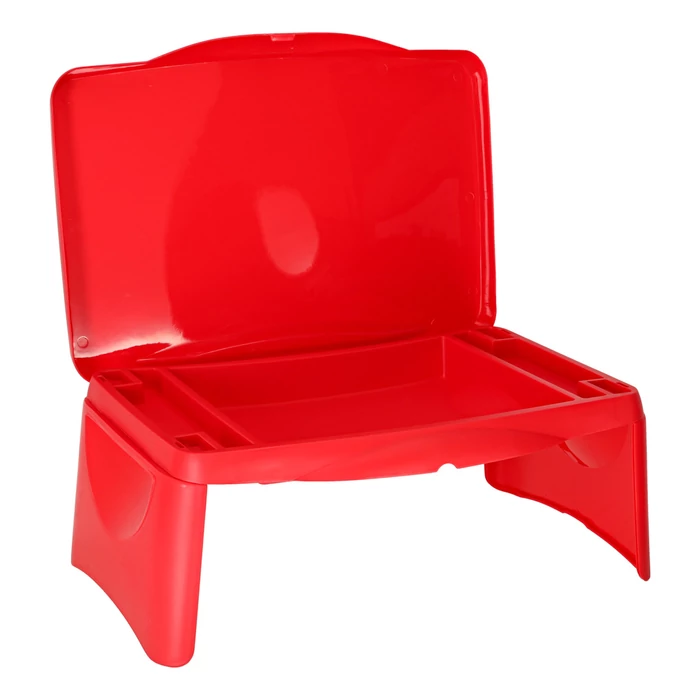 Gyermek autós asztal tárolórekesszel piros