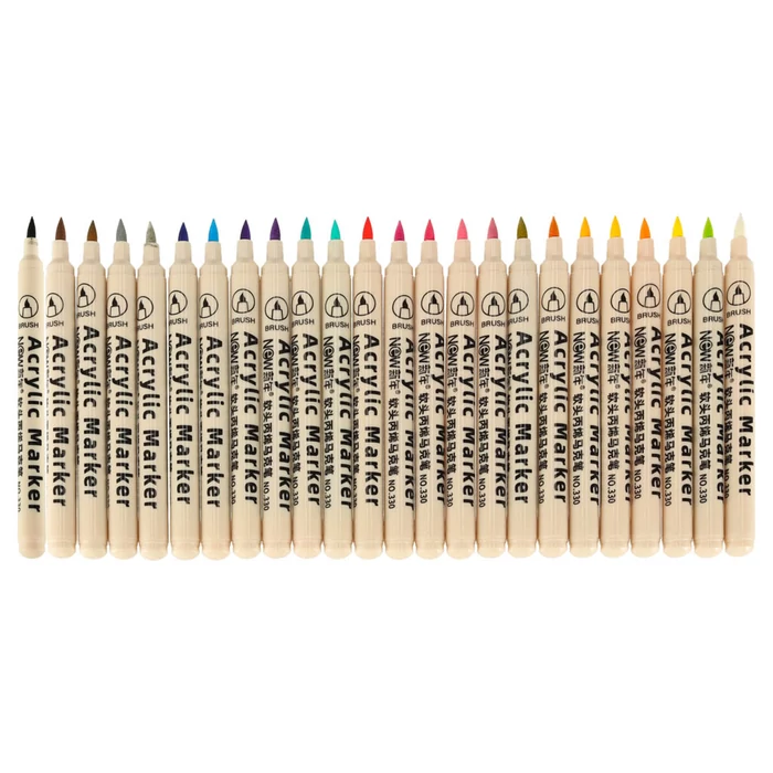 Akril filctollak, DIY vízálló filctollak 24 db.