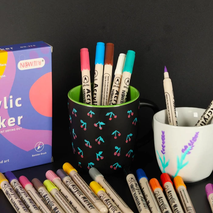 Akril filctollak, DIY vízálló filctollak 24 db.