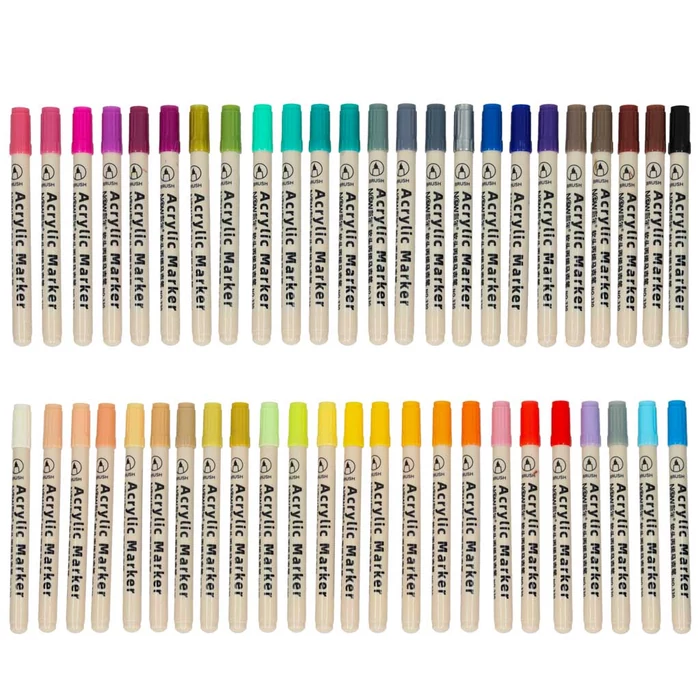 Akril DIY vízálló filctollak 48 db.