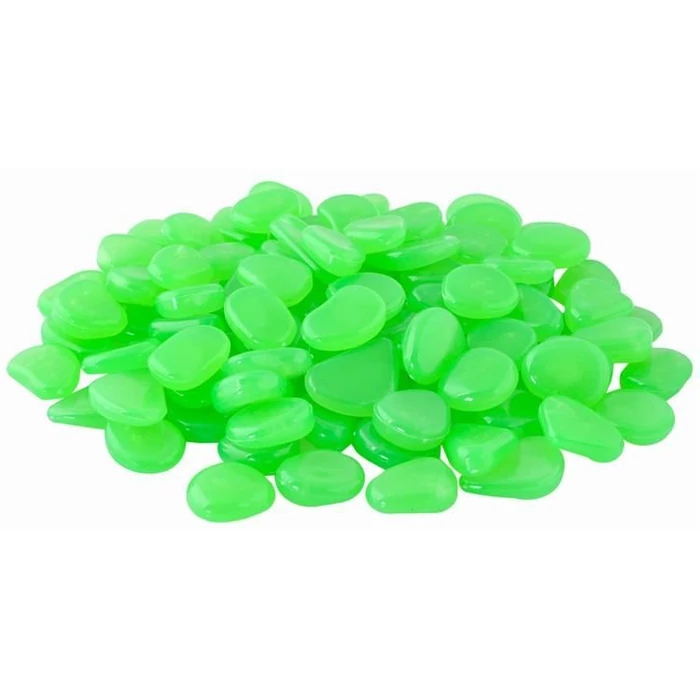 100db fluoreszkáló díszkövek - zöld