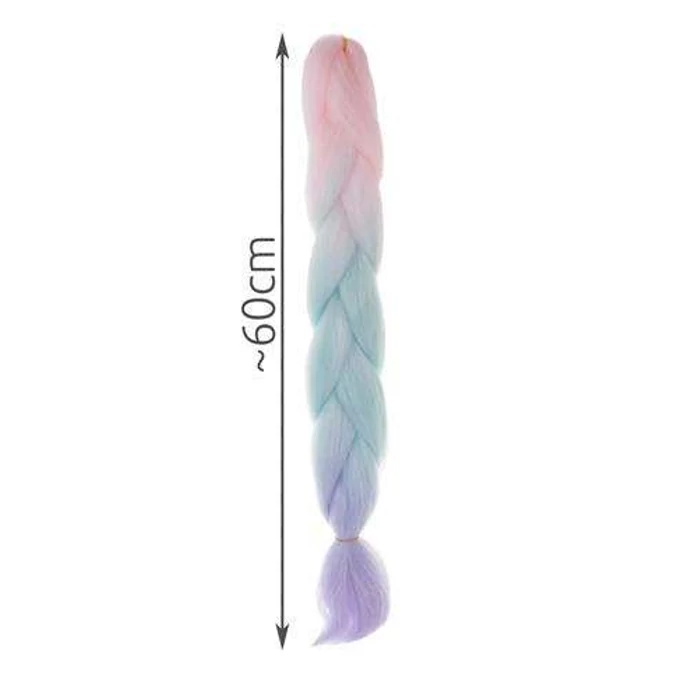 Szintetikus hajfonat rózsaszín-lila