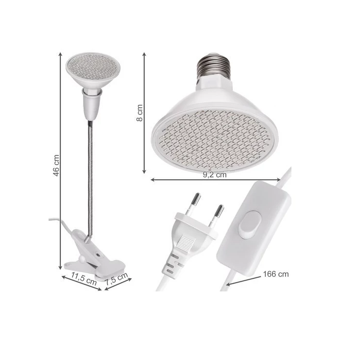 200 LED-es lámpa (növényekhez)