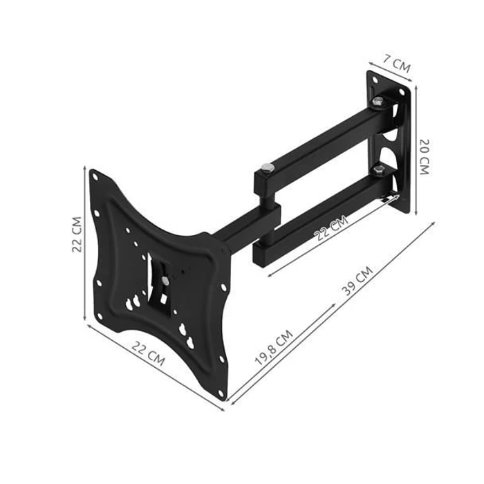 Falra szerelhető monitortartó 14 "-55" (dönthető, állítható)