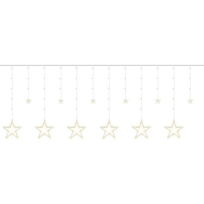 138 LED-es csillag fényfüzér - meleg fehér