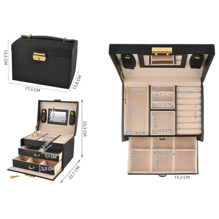 Ékszerdoboz, fekete