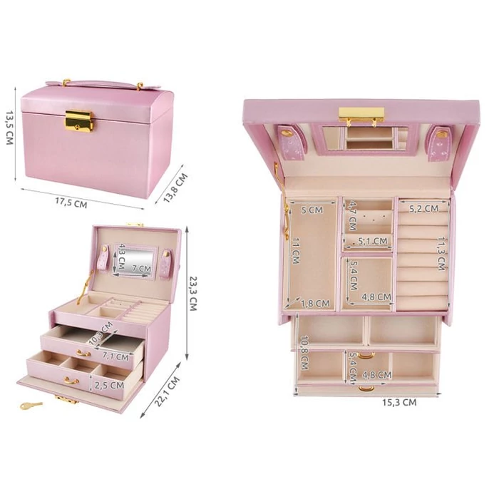 Ékszerdoboz, rózsaszín