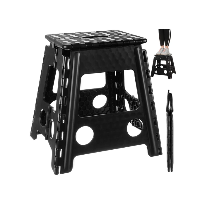 Fekete összecsukható szék - 39 cm