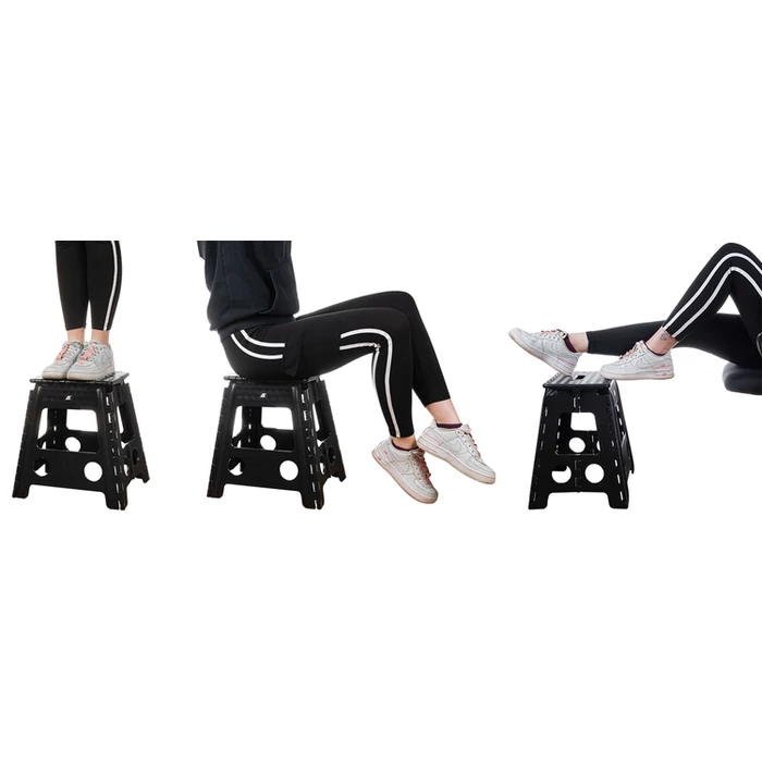 Fekete összecsukható szék - 39 cm