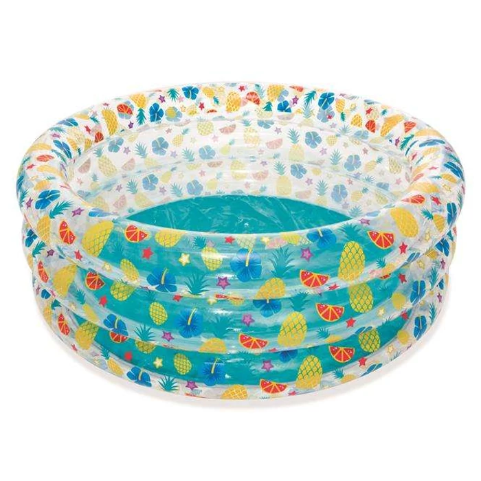 Bestway 51045 Felfújható Trópusi Mintás Gyermekmedence 150x53cm 
