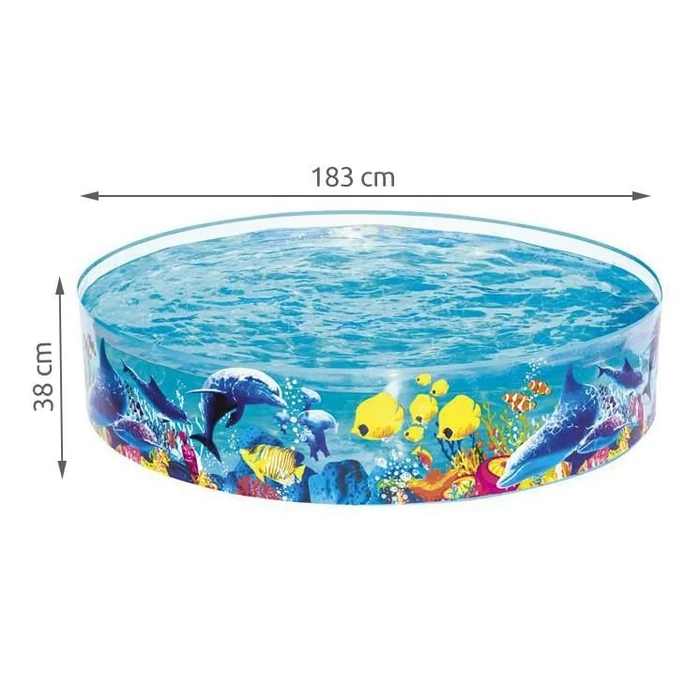 Merevfalú gyerekmedence 183x38cm BESTWAY 55030