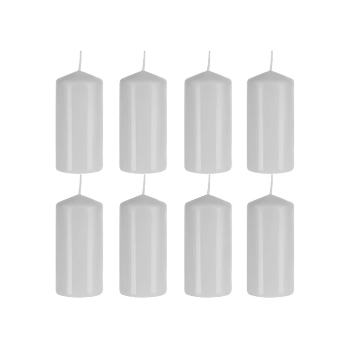 8 részes fehér gyertya szett