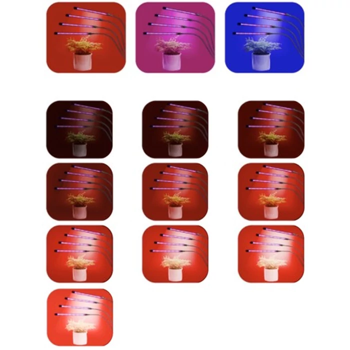 20 LED-es 4 ágú rugalmas növény lámpa