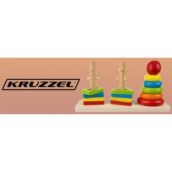 Fából készült toronyépítő játék