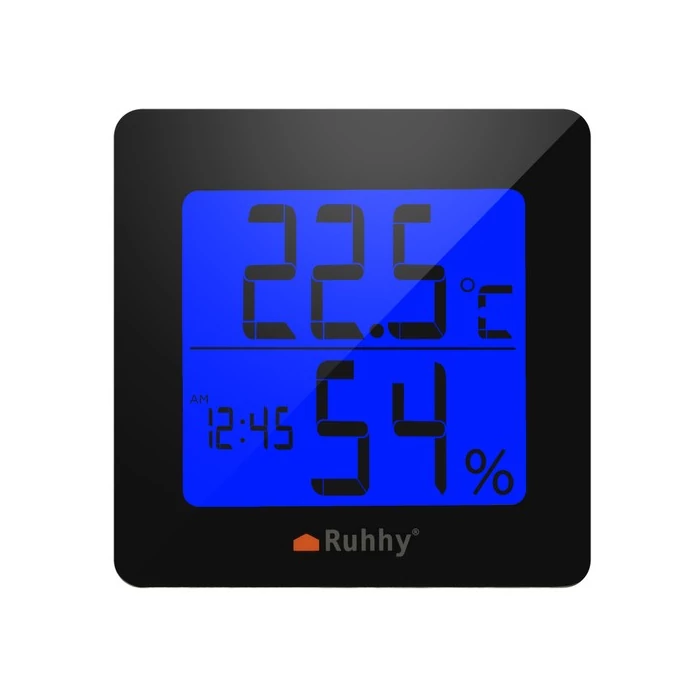Digitális LCD kijelzős páratartalom- és hőmérő ébresztőórával
