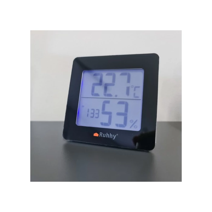 Digitális LCD kijelzős páratartalom- és hőmérő ébresztőórával