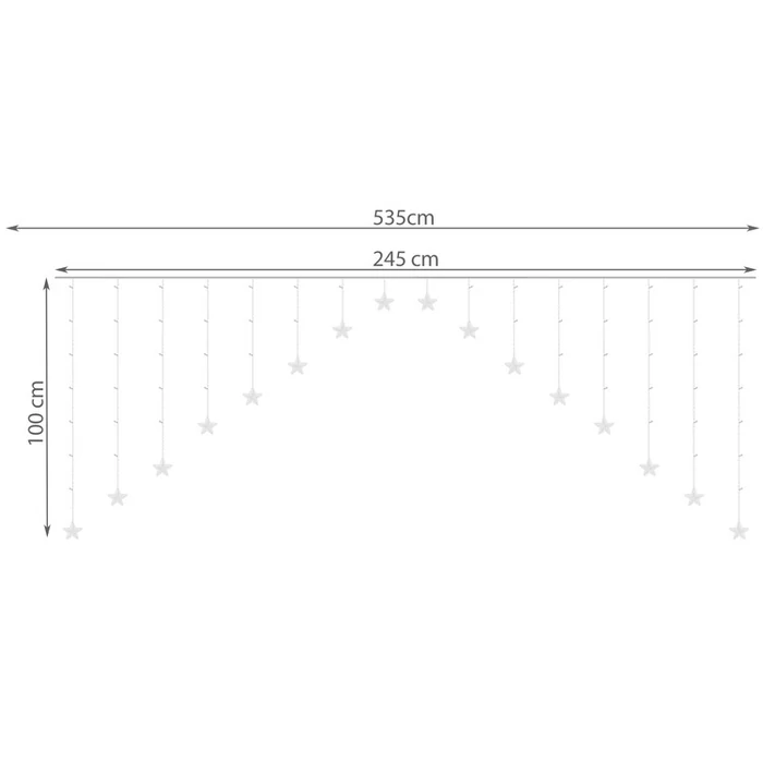 Fényfüggöny 136 LED-meleg fehér