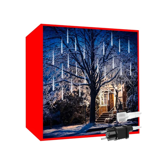 Fényfüzér jégcsap 36 LED 50 cm hideg fehér