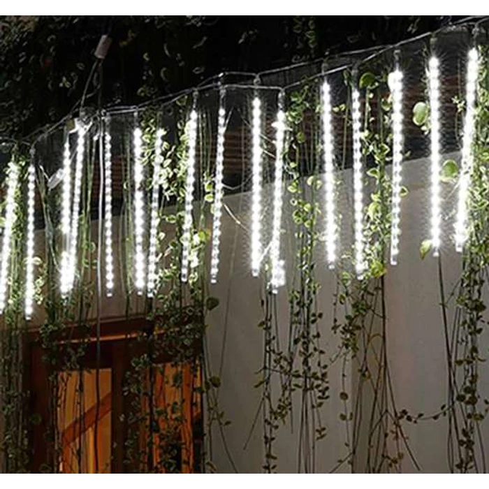 Fényfüzér jégcsap 36 LED 50 cm hideg fehér