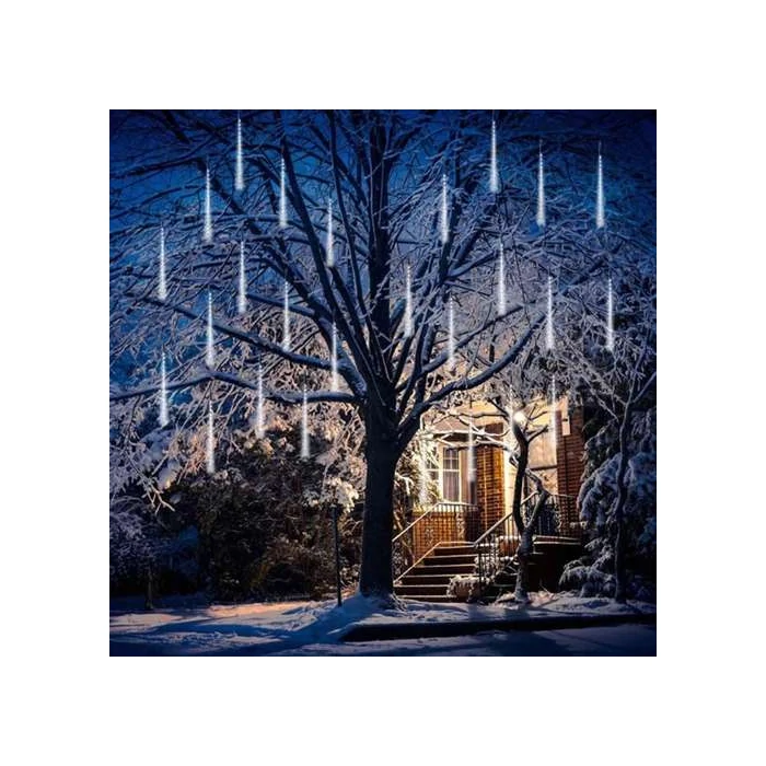 Fényfüzér jégcsap 36 LED 50 cm hideg fehér