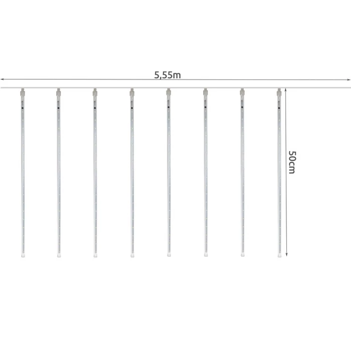 Fényfüzér jégcsap 36 LED 50 cm hideg fehér