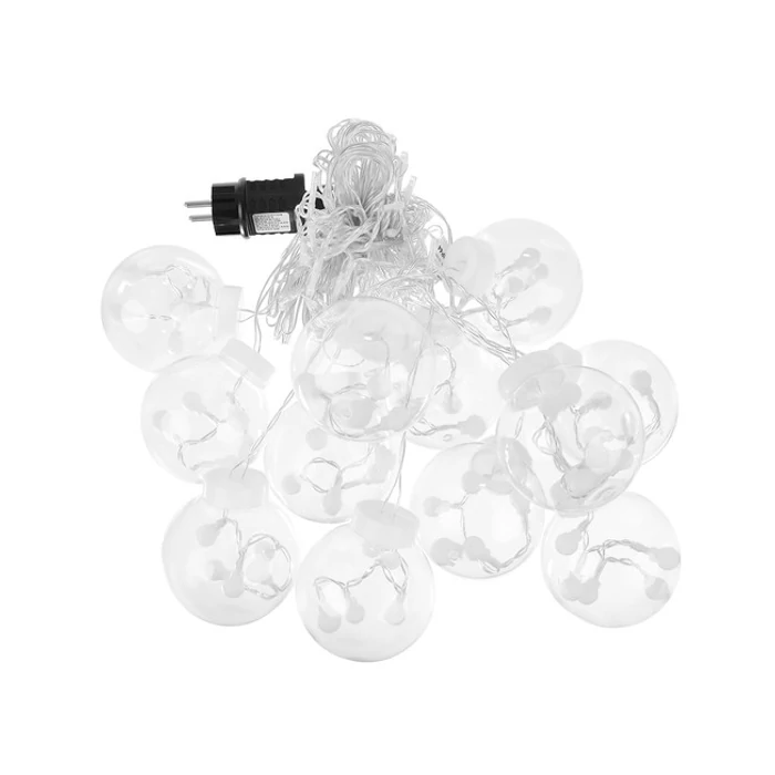 Gömb LED fényfüggöny (108LED, USB, hideg fehér)