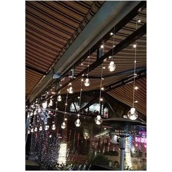 Gömb LED fényfüggöny (108LED, USB, hideg fehér)